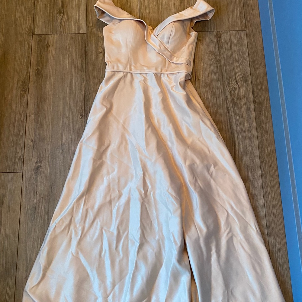 Morilee off the shoulder bridesmaids dress